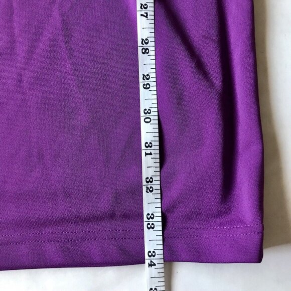 Adrianna Papell Sleeveless Colorblock Jersey Sheath Dress Hyacinth Size 6P - Picture 7 of 8